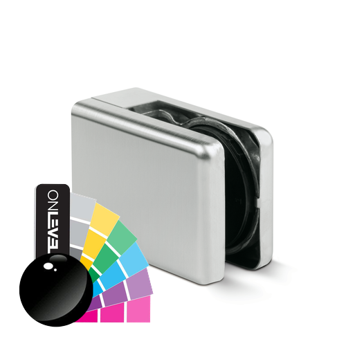 KRONOS square, connection flat glass 8-12.76mm covercaps RAL shiny