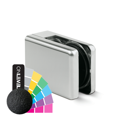 KRONOS square, connection flat glass 8-12.76mm covercaps RAL structure