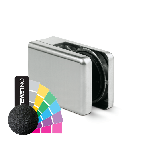 KRONOS square, connection Ø42.4mm glass 8-12.76mm covercaps RAL structure