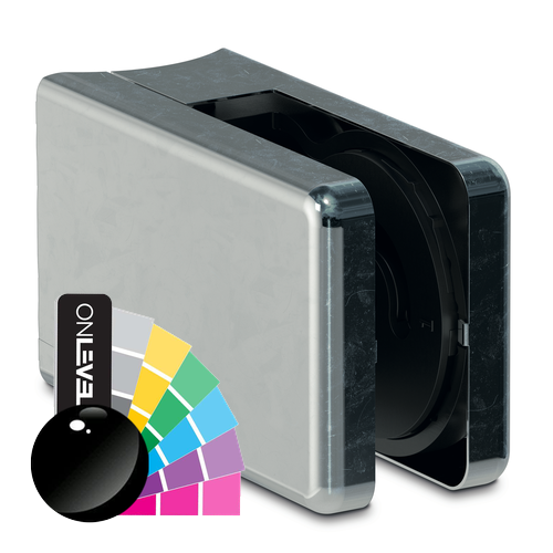 KRONOS square, connection Ø48.3mm glass 8-12.76mm covercaps RAL shiny