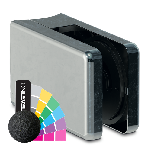 KRONOS square, connection Ø48.3mm glass 8-12.76mm covercaps RAL structure