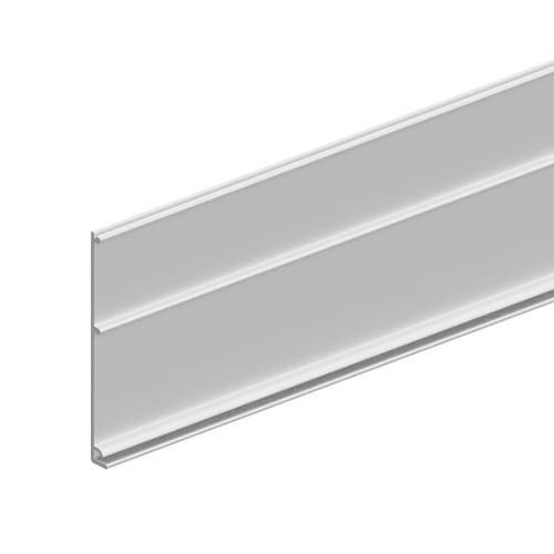 INFINITYSLIDE 69kg covercap backside for running rail (ceiling), glass/wood L=2mtr, aluminum stainless steel look