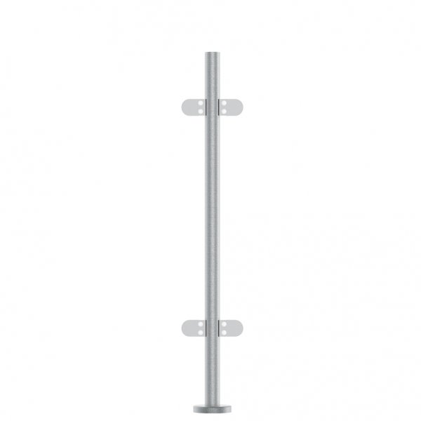 EMPIRE STATE POST midpost Ø42.4x2mm H=978mm including 10mm Glassclamps and covercap, AISI 316 satined