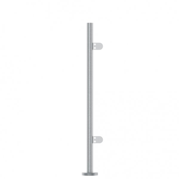 EMPIRE STATE POST endpost Ø42.4x2mm H=978mm including 10mm Glassclamps and covercap, AISI 316 satined