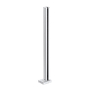 GUARDIAN OF THE UNIVERSE endpost top open 58x58mm H=1100mm glass 10.76mm, aluminum mill finish