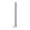 GUARDIAN OF THE UNIVERSE endpost top handrail 58x58mm H=1100mm glass 10.76mm, alum. natural anodized