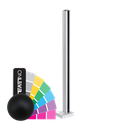 GUARDIAN OF THE UNIVERSE endpost top handrail 58x58mm H=1100mm glass 10.76mm, aluminum RAL matt