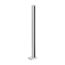 GUARDIAN OF THE UNIVERSE midpost top closed 58x58mm H=1100mm glass 10.76mm, alum. natural anodized