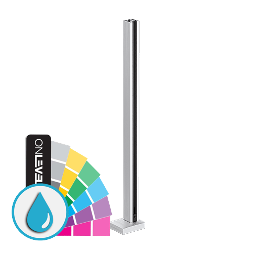 GUARDIAN OF THE UNIVERSE midpost top handrail 58x58mm H=1100mm glass 10.76mm, aluminum ARMOR RAL