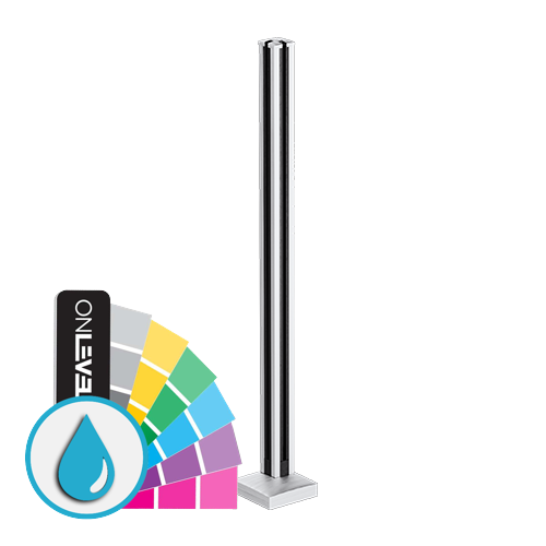 GUARDIAN OF THE UNIVERSE cornerpost top open 58x58mm H=1100mm glass 10.76mm, aluminum ARMOR RAL
