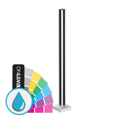 GUARDIAN OF THE UNIVERSE cornerpost top handrail 58x58mm H=1100mm glass 10.76mm, aluminum ARMOR RAL