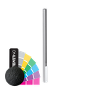 GUARDIAN OF THE UNIVERSE midpost side handrail 58x65mm H=1400mm glass 10.76mm, aluminum RAL struct.