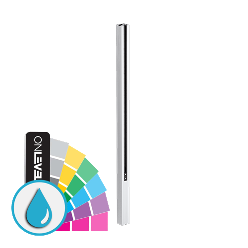 GUARDIAN OF THE UNIVERSE midpost side handrail 58x65mm H=1400mm glass 10.76mm, aluminum ARMOR RAL