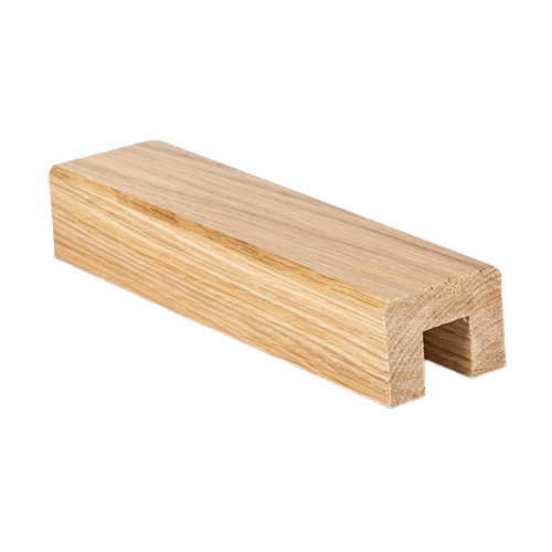 Wood glass handrail 60x40mm L=2.5mtr oak laquered