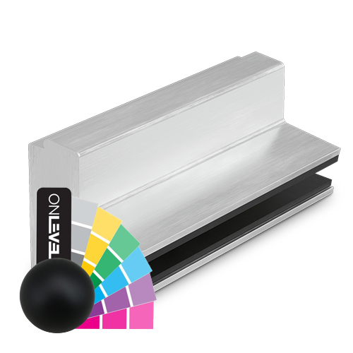 AIRFORCE L=1400mm for glass 17.52/21.52mm, aluminum RAL matt