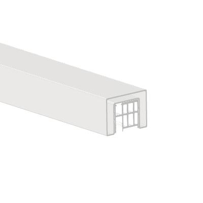 LAZORTRACK glass handrail 40x30x1mm L=5mtr, AISI 316 satined