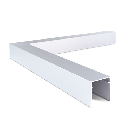 LAZORTRACK inside corner 90° 42x48mm, alum. natural anodized