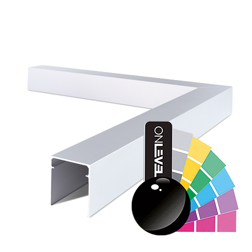 LAZORTRACK outside corner 90° 42x48mm, alum. RAL shiny