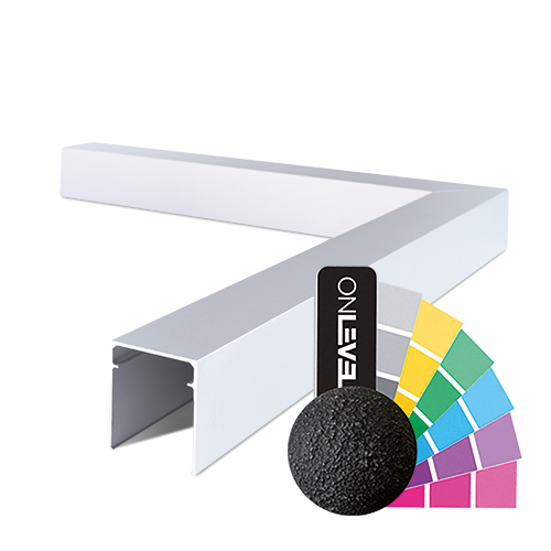 LAZORTRACK outside corner 90° 42x48mm, aluminum RAL struct.