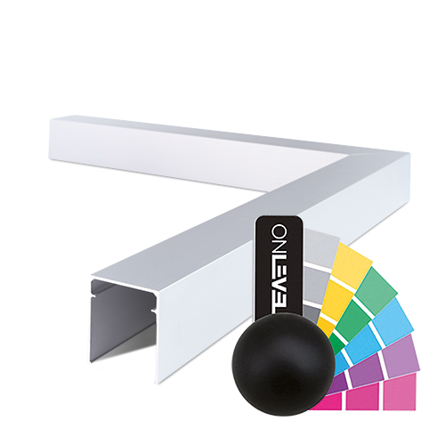 LAZORTRACK outside corner 90° 42x48mm, aluminum RAL matt