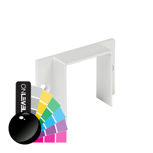 LAZORTRACK wall connector 42x48mm, alum. RAL shiny