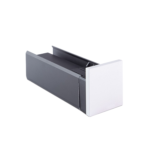 LAZORTRACK endcap left 42x48mm, aluminum RAL struct.