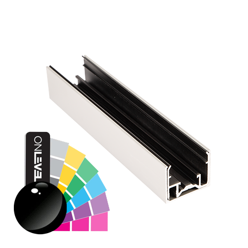 LAZORTRACK wall handrail set 42x34mm L=2,5mtr, alum. RAL shiny