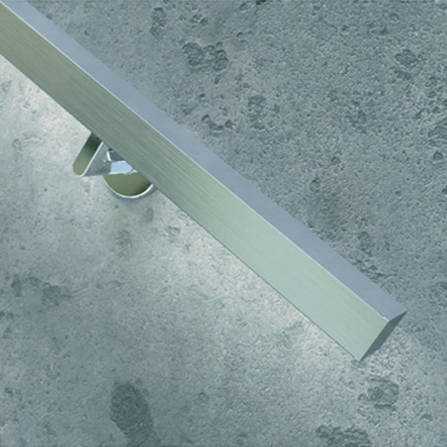 LAZORTRACK wall handrail set 42x34mm L=10mtr, aluminum RAL struct.