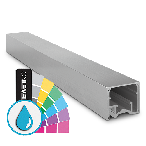 LAZORTRACK wall handrail 42x34mm L=2.5mtr, aluminum ARMOR RAL