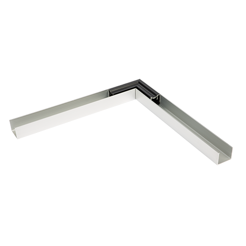 LAZORTRACK wall handrail 42x34mm inside corner 90°, aluminum mill finish