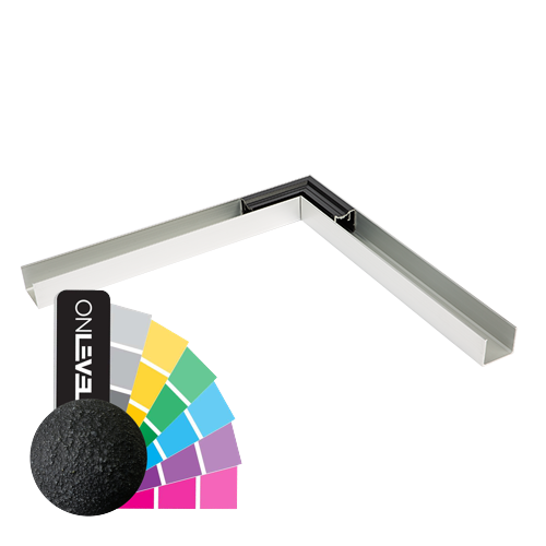 LAZORTRACK wall handrail 42x34mm inside corner 90°, aluminum RAL struct.