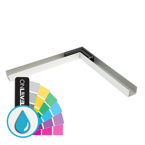 LAZORTRACK wall handrail 42x34mm inside corner 90°, aluminum ARMOR RAL