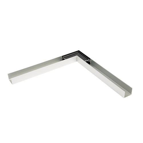 LAZORTRACK wall handrail 42x34mm outside corner 90°, alum. natural anod.