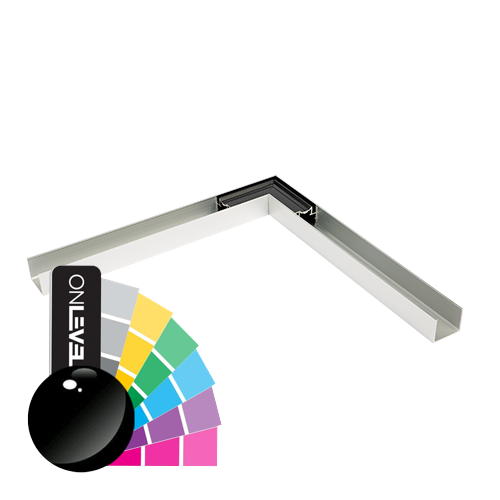 LAZORTRACK wall handrail 42x34mm outside corner 90°, alum. RAL shiny