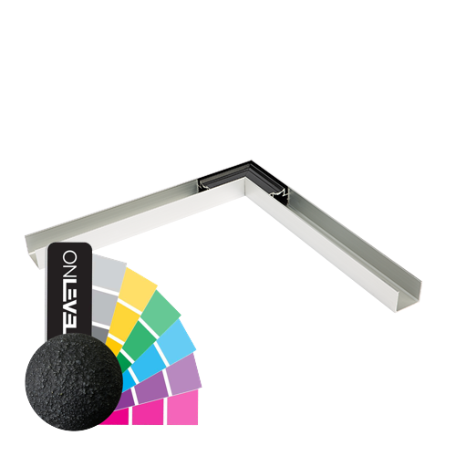 LAZORTRACK wall handrail 42x34mm outside corner 90°, aluminum RAL struct.