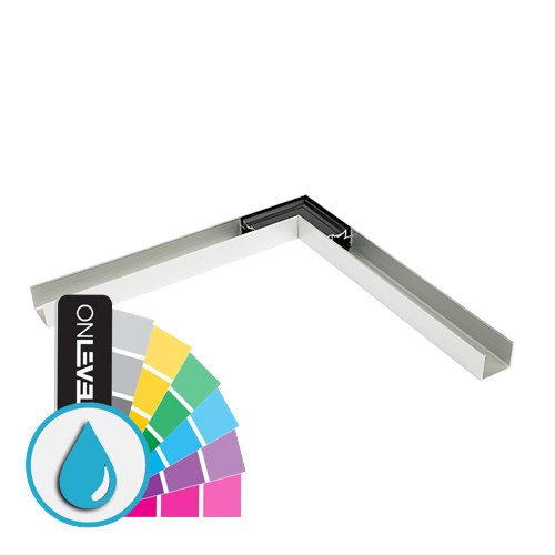 LAZORTRACK wall handrail 42x34mm outside corner 90°, aluminum ARMOR RAL