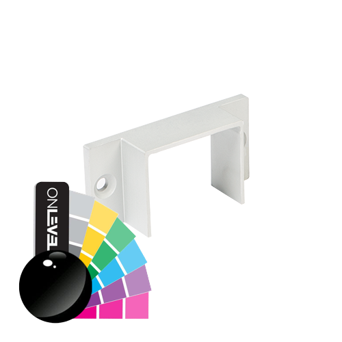 LAZORTRACK wall handrail 42x34mm wall connector, alum. RAL shiny