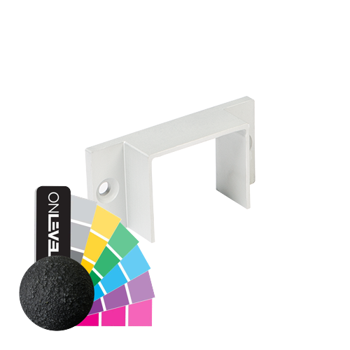 LAZORTRACK wall handrail 42x34mm wall connector, aluminum RAL struct.