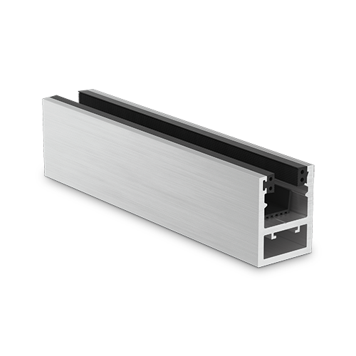 KAZIWALL top profile glass 16.76/17.52mm L=5000mm, aluminum natural anodized