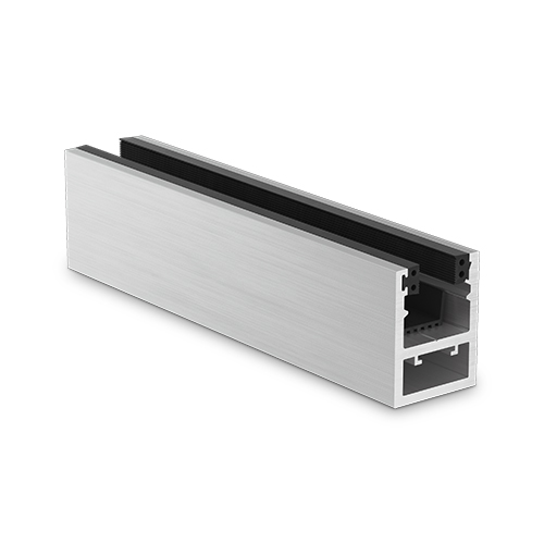 KAZIWALL top profile glass 20.76/21.52mm L=5000mm, aluminum natural anodized