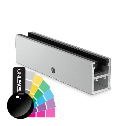 KAZIWALL side profile glass 16.76/17.52mm L=2500mm, aluminum RAL shiny