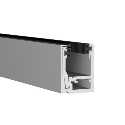 KAZIWALL top profile 2-piece glass 16.76/17.52mm L=2500mm, aluminum mill finish