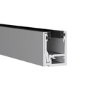 KAZIWALL Profil Top 2-teilig Glas 16.76/17.52mm L=2500mm, Aluminium natur eloxiert