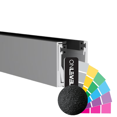 KAZIWALL top profile 2-piece glass 16.76/17.52mm L=2500mm, aluminum RAL structure
