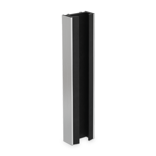 KAZIWALL wall profile glass 20.76/21.52mm L=3000mm, aluminum natural anodized
