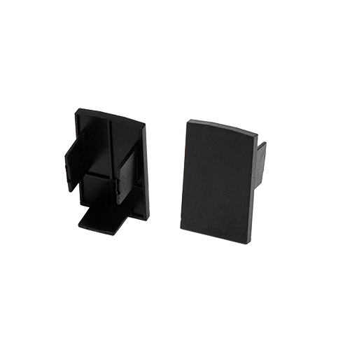 STARTRACK endcap, glass thickness 8mm plastic black (discontinued product until 30/06/2026 or while stocks last)