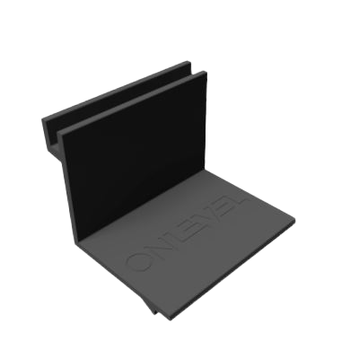 KAZIWALL glass edge protection 2-piece profile, plastic black