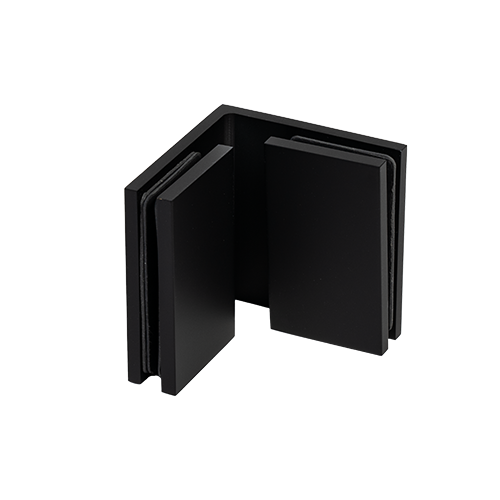EXCITE connector glass-glass 90°, glass 8/10mm, brass Stealth Black
