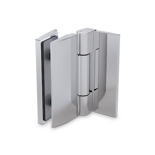 ZUPPA showerdoor hinge glass-wall 90°, opening inside glass 8/10mm, brass chrome plated