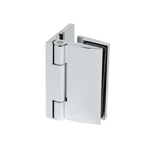 ZUPPA showerdoor hinge glass-wall 90°, opening outside glass 8/10mm, brass chrome plated